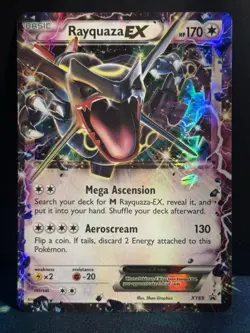 Pokemon TCG Rayquaza EX XY69 Full Art Promo Shiny Holo 170 HP XY Set MP Played - Image 1