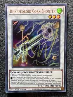 Yugioh Hi-Speedroid Cork Shooter LED8-EN004 Ultra Rare 1st Edition NM - Image 1