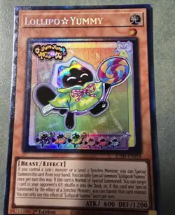 Yu-Gi-Oh! Lollipo ☆ Yummy [Collector's Rare] JUSH-EN018 - 1st Edition - NM 🔥 - Image 1