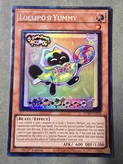 Yu-Gi-Oh! Lollipo ☆ Yummy [Collector's Rare] JUSH-EN018 - 1st Edition - NM 🔥 - Image 2