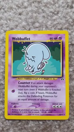 Pokemon Neo Discovery TCG Vintage WOTC Wobbuffet 35/75 Rare LP Lightly Played - Image 1