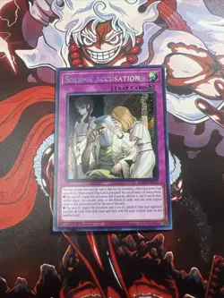 Solemn Accusation BLZD-EN079 Secret Rare Yugioh 1st Edition Blazing Dominion - Image 1