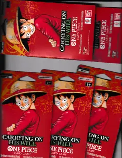 (x5) One Piece TCG: Carrying On His Will Sleeved Booster Pack Lot OP-13 ENGLISH - Image 1