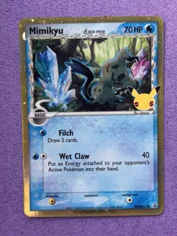 Pokemon TCG Delta Species Celebrations Mimikyu SWSH136 Black Star Promo Card - Image 1