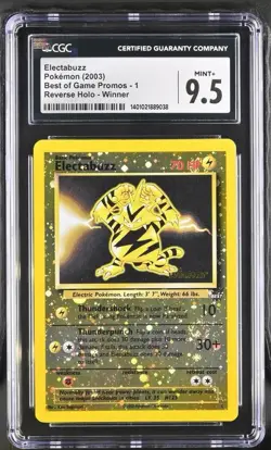 Electabuzz Winner Best Of Game Promo - Reverse Holo Pokemon Card CGC 9.5 2 Swirl - Image 1