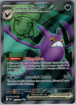 Team Rocket's Crobat ex - 217/182 SV10: Destined Rivals - Pokemon Card - NM - Image 1