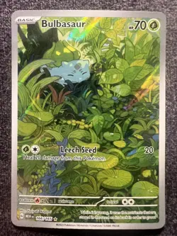 Bulbasaur 166/165 Illustration Rare Holo Pokemon Card NM - Image 1