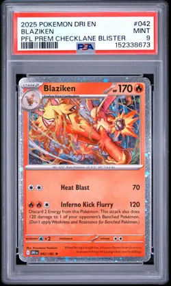 Blaziken PSA 9 Cosmos Holo 042/094 Phantasmal Flames Premium Promo Pokemon Card - Image 1