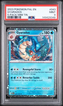 Gyarados Cosmos Holo PSA 9 Paldea Evolved 043/193 Promo Pokemon Card - Image 1