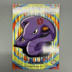 Pokemon Topps Arbok Series 2 Sticker Puzzle Card 24 Flying Pikachu 2000 - Image 1