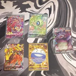 Pokemon TCG Chilling Reign 5-Card Holo Lot: Volcanion V, Celebi V + - Image 1