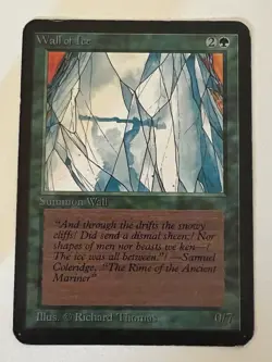 Magic the Gathering MTG Alpha Wall of Ice LP (Beta Bob) - Image 1