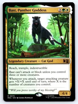 Bast, Panther Goddess #75 MSC Marvel Super Heroes Commander Non-Foil MTG NM - Image 1