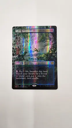 Misty Rainforest X1 Mtg Tarkir Dragon Storm Nm Borderless Foil Dragonscale - Image 1