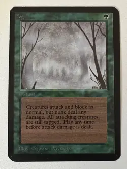 Magic the Gathering MTG Alpha Fog LP- (Beta Bob) - Image 1