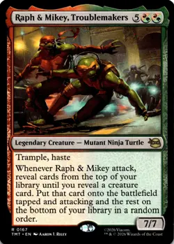 MTG Raph & Mikey, Troublemakers NM R 167 Teenage Mutant Ninja Turtles - Image 1