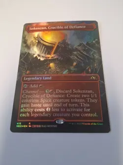 MTG Sokenzan, Crucible of Defiance (Borderless) Kamigawa: Neon Dynasty Foil - Image 1