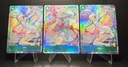 Bandai One Piece Card Game Uta OP13-032 Alt Art Foil Green English Lot of 2 + SR - Image 1