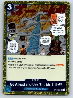 Go Ahead and Use 'Em, Mr. Luffy!!! OP15-055 Kami's Island One Piece Foil NM - Image 1