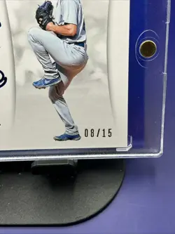 2018 Panini Flawless Rookie Walker Buehler Auto Dual Patch /15 Gem SSP - Image 3