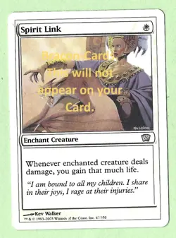 (1145) CCG MTG "8th EDITION" Card UNCOMMON Spirit Link No 47 - Image 1