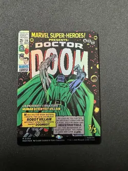 MTG Marvel Super Heroes Doctor Doom (Borderless Classic Comic Card) 0394 (Foil) - Image 1
