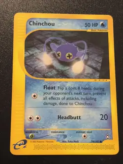 Pokemon Card TCG Chinchou Aquapolis E-Reader 70/147 Near Mint Non Holo Rare Rare - Image 1
