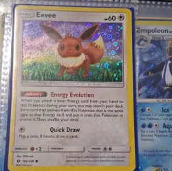 Pokemon Eevee 101/149 Holo Card Sun & Moon 2017 Basic Colorless English - Image 1