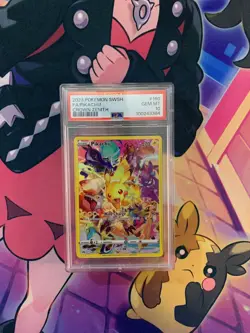 2023 POKEMON SWORD & SHIELD CROWN ZENITH #160 FULL ART/PIKACHU PSA 10 - Image 1