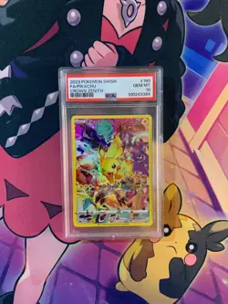 2023 POKEMON SWORD & SHIELD CROWN ZENITH #160 FULL ART/PIKACHU PSA 10 - Image 3