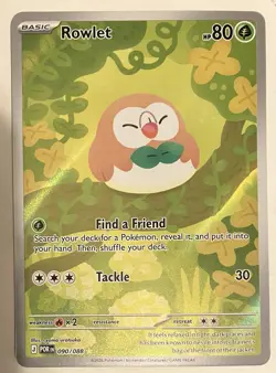 Pokemon TCG Card Rowlet 090/088 Perfect Order Illustration Rare Full Art 2026 NM - Image 1