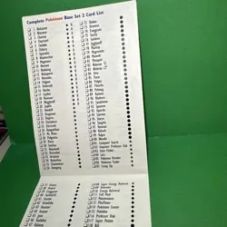 Pokemon Card List Vintage Booklet / Checklist Base set 2 - Image 5