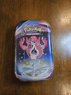 Pokemon TCG Scarlet & Violet Paldean Fates Flamigo Mini Tin SEALED - Image 1