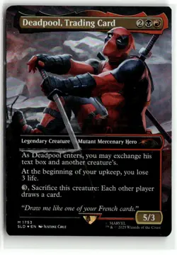 Deadpool, Trading Card (1753) (Rainbow Foil) NM 1753 Secret Lair MTG - Image 1