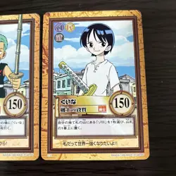 One Piece Carddass Zoro Kuina 2 Card Set 1999 Japanese Bandai Rare Cards - Image 3