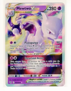 ~ESP~ SPANISH Mewtwo VAstro (V Star) 031 Go Pokemon Card (kx) - Image 1