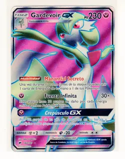 ~ESP~ SPANISH Gardevoir GX 140 Full Art Burning Shadows Pokemon Card (kx) - Image 1
