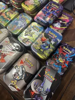 Lot Of 50 Pokemon TCG Cards Empty Mini Tin Can Collectibles - Image 2