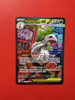 Mega Scrafty ex 285/217 SIR Ascended Heroes NM Pokemon Card Sir TCG Freshly Pull - Image 1