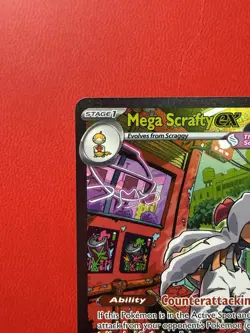 Mega Scrafty ex 285/217 SIR Ascended Heroes NM Pokemon Card Sir TCG Freshly Pull - Image 4
