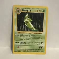 Wizards of the Coast Metapod Base Set 54/102 Shadowless Uncommon Pokemon Card - Image 1