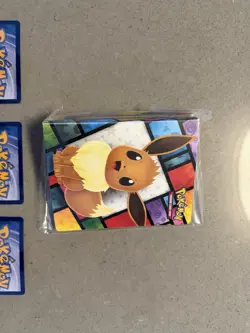 POKEMON MINI BINDER EEVEE COVER WITH 3 CARDS EEVEE EVOLUTIONS WOW L@@K B - Image 5
