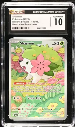(CGC 10) Pokemon Card - 2025 Shaymin 185/182 Illustration Rare - Destined Rivals - Image 1