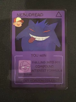 Gengar (Nebudread) Pokescam Derpy Pokemon Fan Art Card HOLO HIT Dot Punwell - Image 1