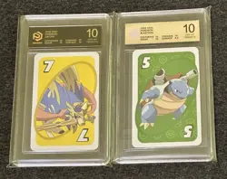 Pokemon Graded 2 Card Lot Zacian & Blastoise UNO - Image 1