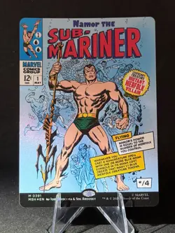 MTG Namor the Sub Mariner Borderless Foil #391 MSH - Marvel Super Heroes MT/NM - Image 1