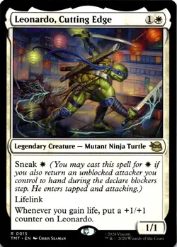 Leonardo, Cutting Edge 0015 NM Teenage Mutant Ninja Turtles R MTG - Image 1