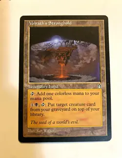 MTG Volrath's Stronghold Stronghold Rare Legendary Land Regular 1998 English - Image 1