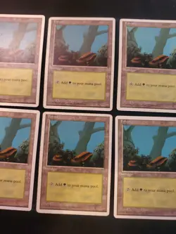 6x 4th Fourth Edition #177 Forest (A) LP Magic The Gathering MTG Tcg See Pics - Image 2