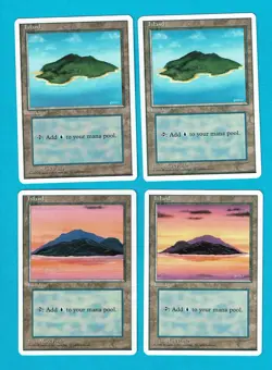 MTG 4th Edition 4x (NM) ISLAND Lands Magic the Gathering WOTC - Image 1